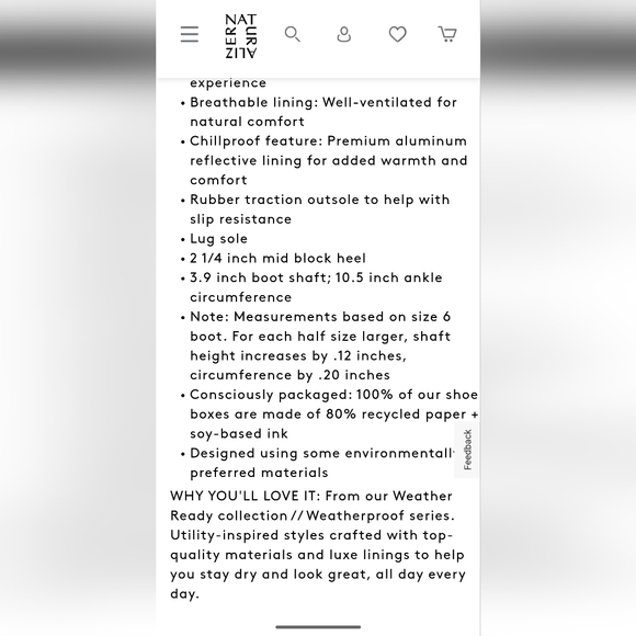 Almost New Naturalizer Bay Weatherproof Bootie Black size Women's 8W - Picture 9 of 9